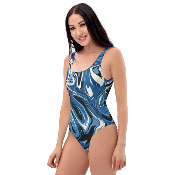 Vientisas maudymosi kostiumėlis mėlynas