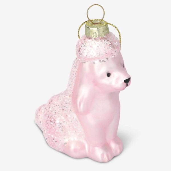 Kalėdinis žaisliukas pudelis rožinis