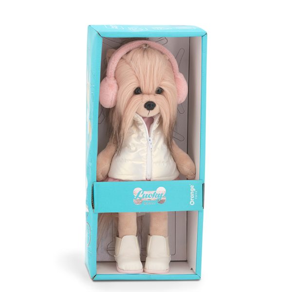 Lucky yoyo pliušinis šuniukas Orange toys Pink dream dėžutėje