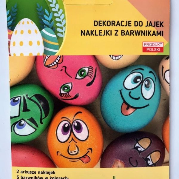 Velykinių kiaušinių dekoravimo rinkinys lipdukai su dažais